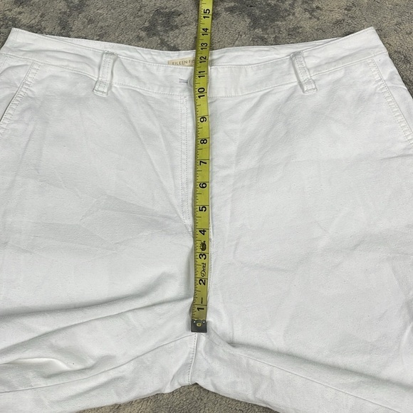 New Eileen Fisher Cotton Hemp Stretch Tapered Pant White Ankle Sz 12 - Picture 9 of 13